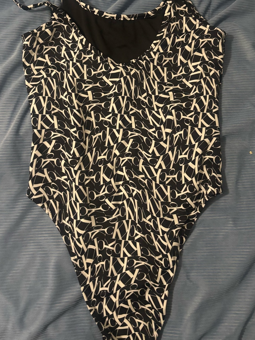 Calvin Klein Black & White Logo One-Piece swimsuit